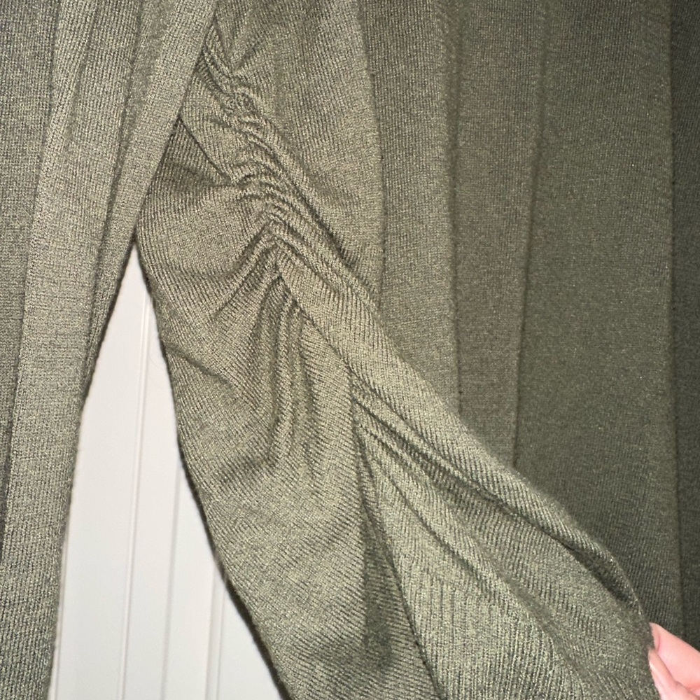 Isabel Maternity Olive Green Ruched Sweater | XL - Picture 5 of 5